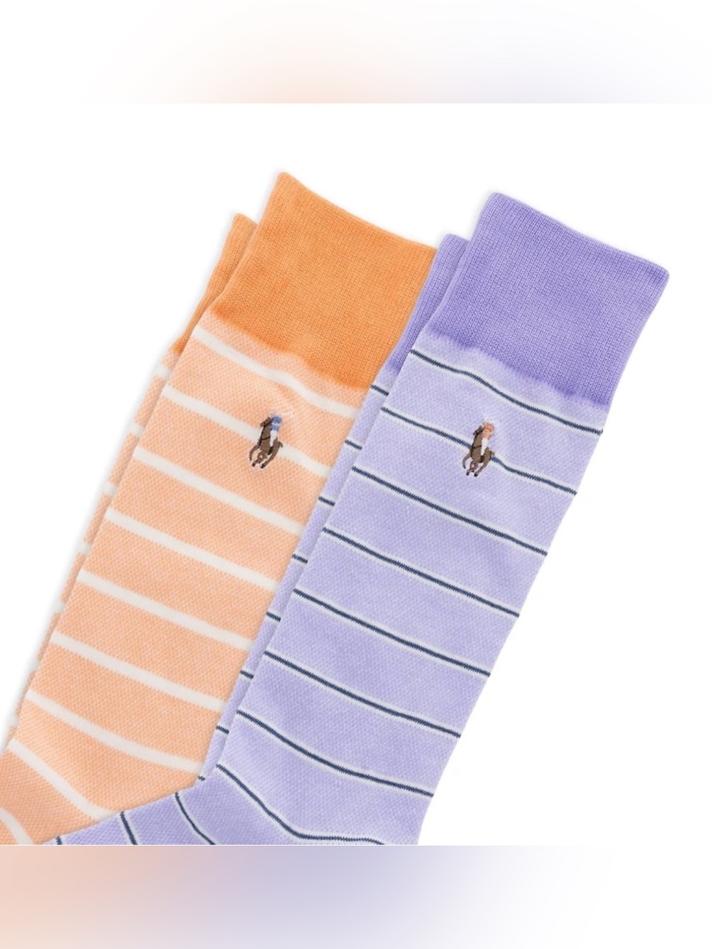 Polo Ralph Lauren OXFORD STRIPE Mens 2-Pack Casual Trouser Socks size 10-13 - Picture 3 of 3